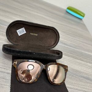 Tom Ford Brown Sunglasses with Mirrored Lenses